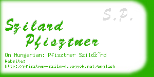 szilard pfisztner business card